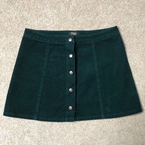 NWOT Forever 21 Corduroy Button Up Skirt size 29